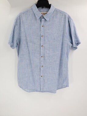 Mollusk California Shirt Mens XL Striped Short Sleeve Button Up Cotton Casual